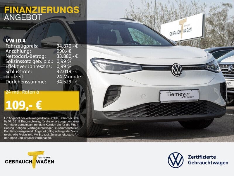 Weiß Gebraucht 2023 VW ID.4 Pro Performance SUV | 36.170 € (Fairer Preis) - Bild 1/4