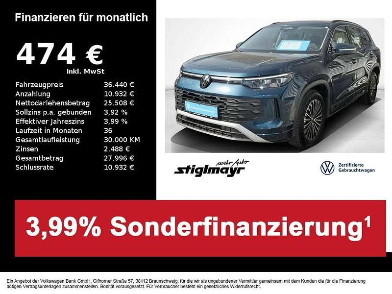 Gebraucht VW Tayron Life 150 PS (110 kW) 2025 Nightshade blue metallic SUV