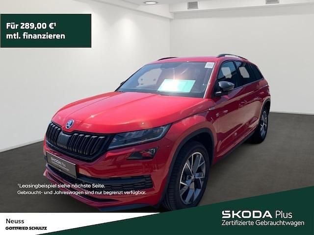 Velvetrot metallic Gebraucht 2021 Skoda Kodiaq SportLine SUV | 30.250 € (Fairer Preis) - Bild 1/3