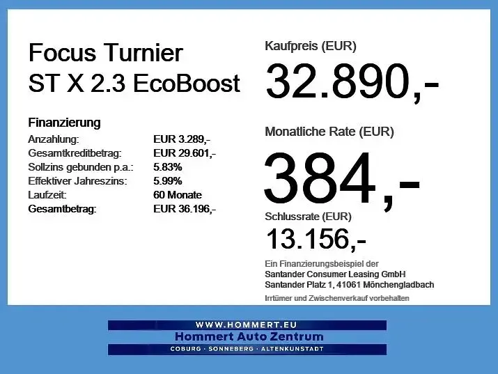 Gebraucht Ford Focus ST 280 PS (205 kW) 2023 Obsidianschwarz (metallic) Kombi