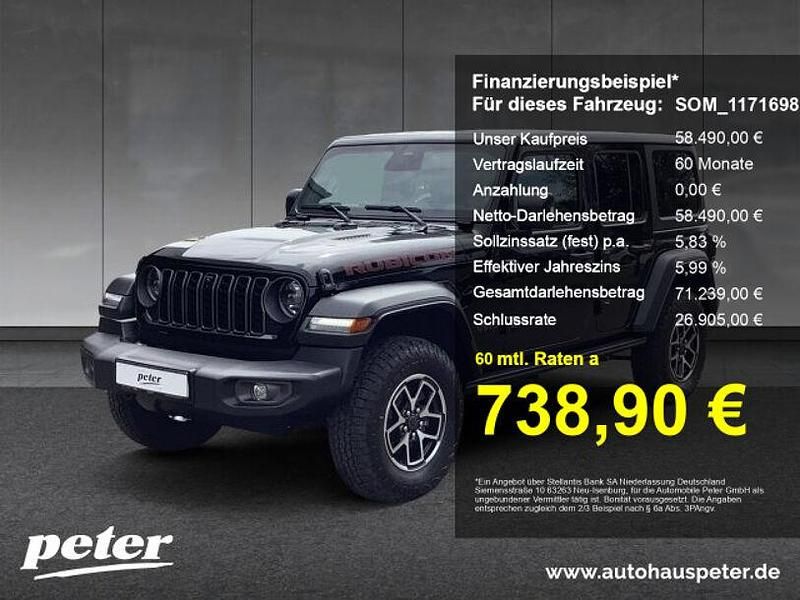 Gebraucht Jeep Wrangler Rubicon 272 PS (200 kW) 2024 Schwarz SUV
