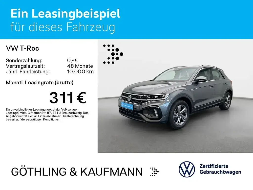 Gebraucht VW T-Roc R-line 150 PS (110 kW) 2023 Indiumgrau metallic SUV