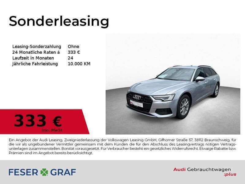 Florettsilber metallic Gebraucht 2024 Audi A6 Advanced Plus Kombi | 46.890 € - Bild 1/4