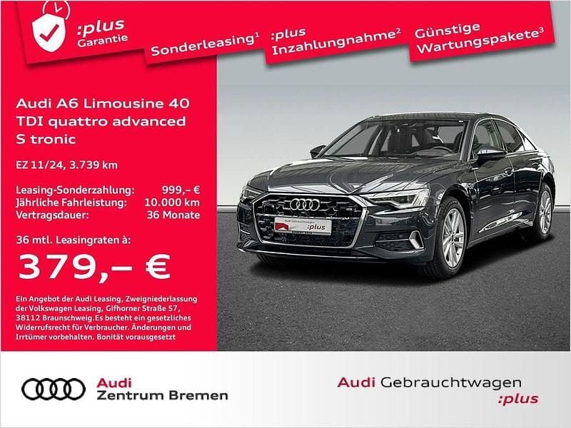 Firmamentblau metallic Gebraucht 2024 Audi A6 S-Line Kombi | 55.890 € - Bild 1/4