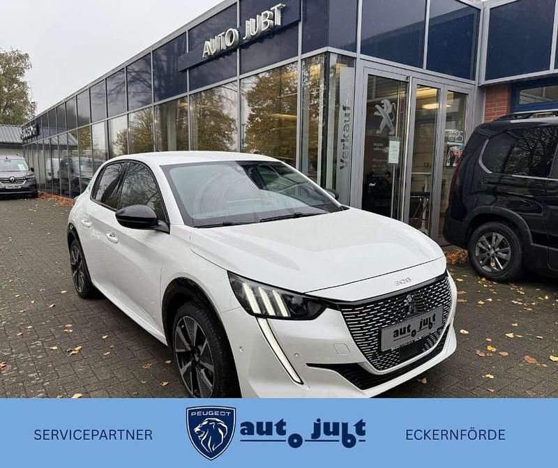 Blanc nacre Gebraucht 2021 Peugeot e-208 GT Kleinwagen | 17.790 € (Fairer Preis) - Bild 1/4