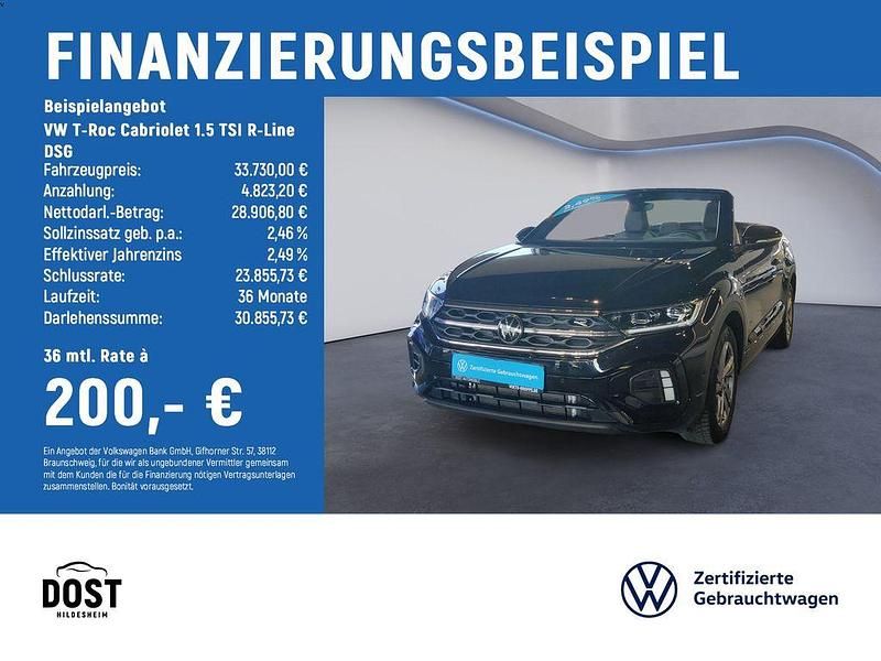 Gebraucht VW T-Roc Cabriolet R-line 150 PS (110 kW) 2025 Schwarz Cabrio