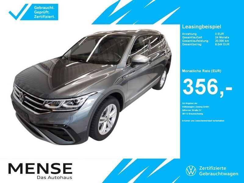 Platinum grey metallic Gebraucht 2024 VW Tiguan Allspace Elegance SUV | 42.445 € (Guter Preis) - Bild 1/4