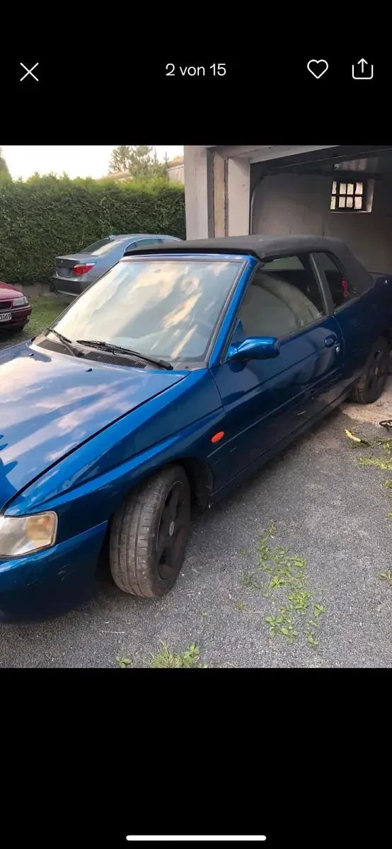 Gebraucht Ford Escort Cabriolet 70 PS (51 kW) 1997 Blau Cabrio