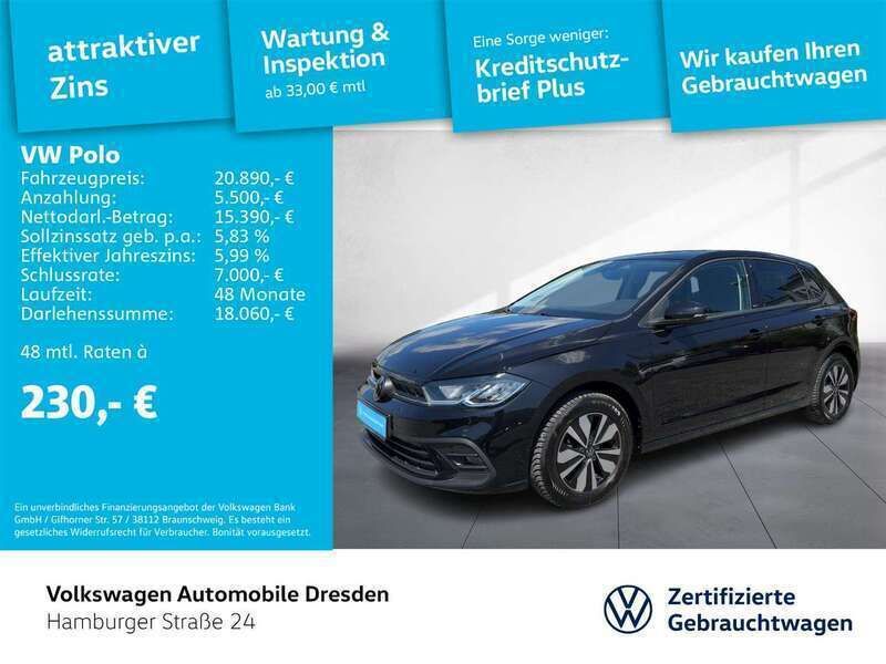 Schwarz Gebraucht 2024 VW Polo Move Limousine | 20.890 € (Guter Preis) - Bild 1/3