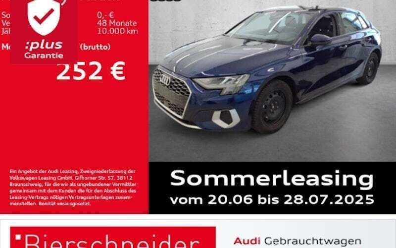 Blau Gebraucht 2024 Audi A3 Sportback Advanced Limousine | 27.990 € (Guter Preis) - Bild 1/4
