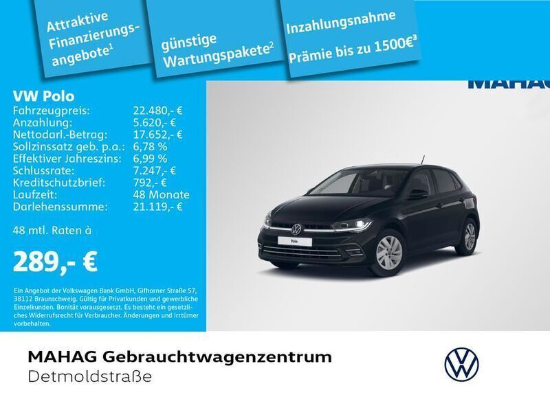 Schwarz Gebraucht 2023 VW Polo Style Limousine | 22.480 € (Fairer Preis) - Bild 1/2