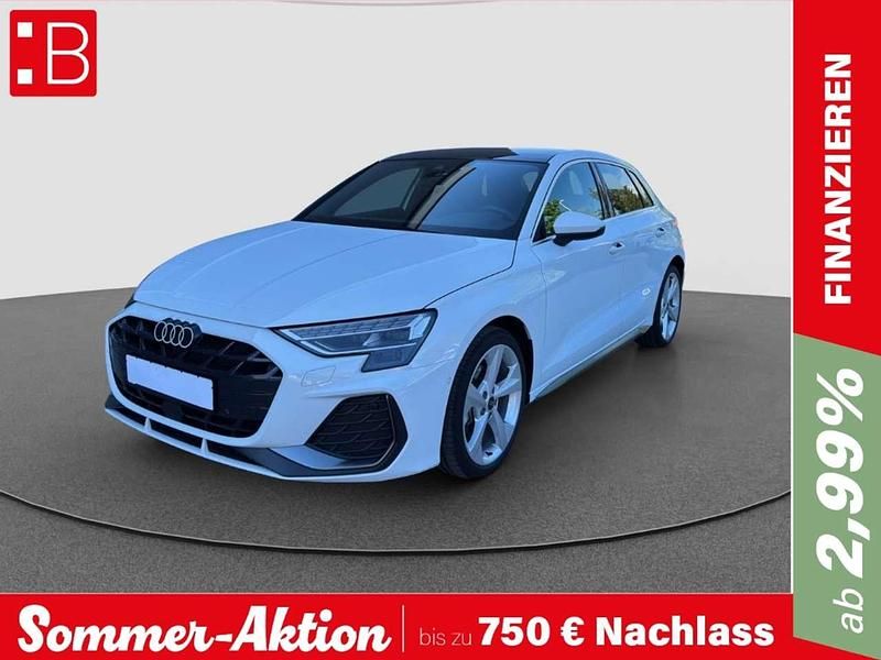 Weiss Gebraucht 2024 Audi A3 Sportback S-Line Kombi | 34.950 € (Superpreis) - Bild 1/3