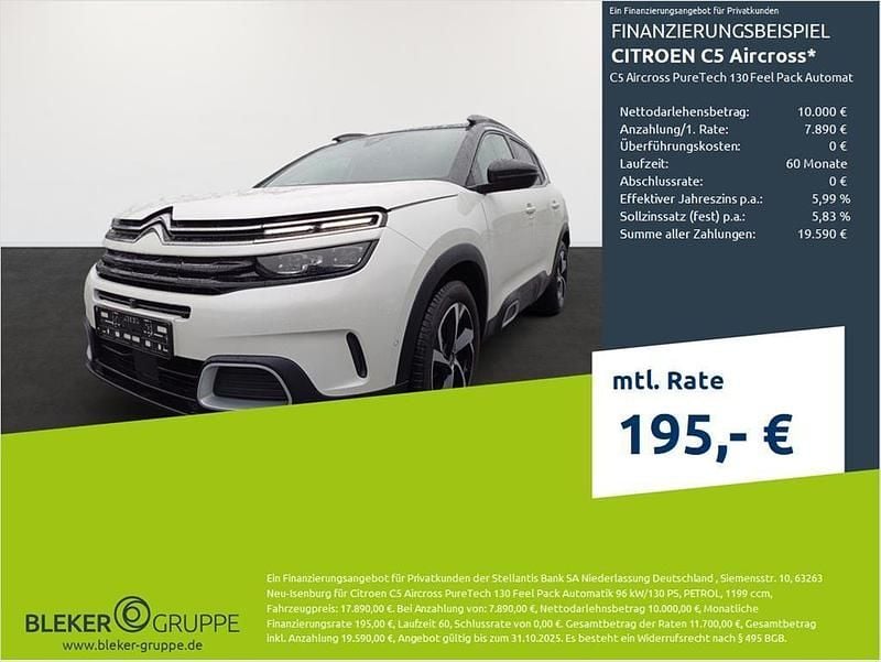 Perlmutt weiß Gebraucht 2021 Citroën C5 Aircross Feel SUV | 16.980 € (Guter Preis) - Bild 1/3