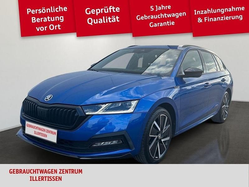 Raceblau metallic Gebraucht 2022 Skoda Octavia SportLine Kombi | 25.190 € (Etwas zu teuer) - Bild 1/4