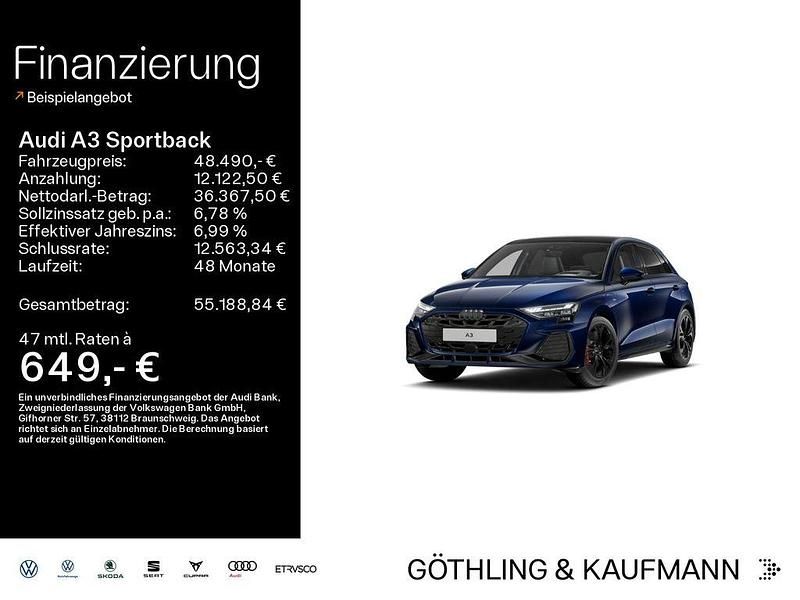 Metallic Gebraucht 2025 Audi A3 Sportback e-tron S-Line Limousine | 48.490 € (Superpreis) - Bild 1/4