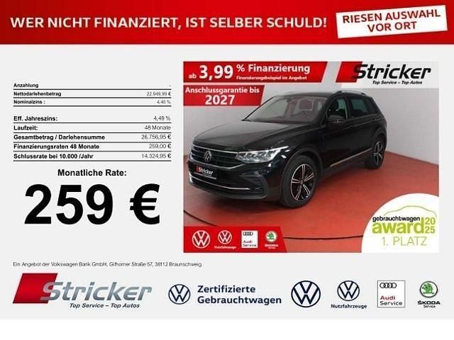 Gebraucht VW Tiguan Active 131 PS (96 kW) 2022 Deep black perleffekt (metallic) SUV