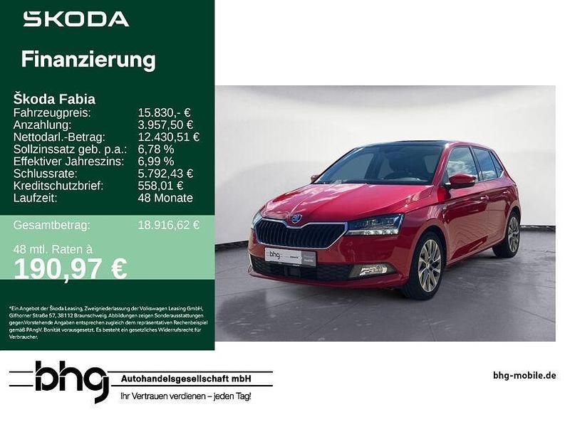 Rot Gebraucht 2021 Skoda Fabia Best of Limousine | 15.830 € (Fairer Preis) - Bild 1/4