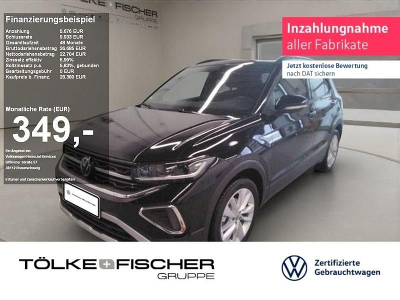 Schwarz Gebraucht 2025 VW T-Cross Goal SUV | 28.380 € (Fairer Preis) - Bild 1/2