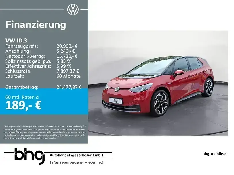 Gebraucht VW ID.3 Pure 110 kW (150 PS) 2022 Kleinwagen