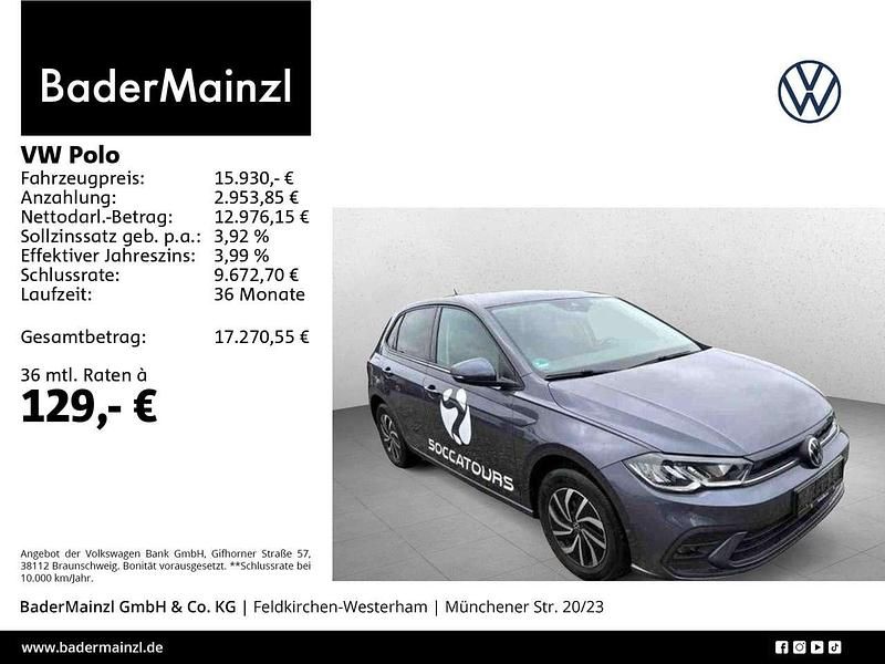 Rauchgrau metallic Gebraucht 2022 VW Polo Life Limousine | 15.930 € (Fairer Preis) - Bild 1/3