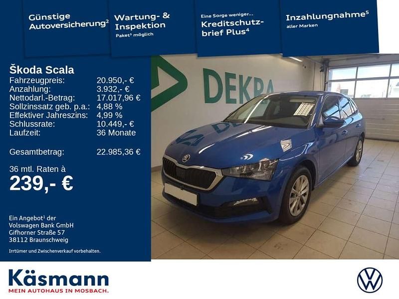 Gebraucht Skoda Scala Ambition 150 PS (110 kW) 2023 Blau Kleinwagen