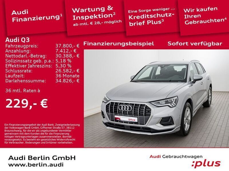 Gebraucht Audi Q3 Advanced Plus 150 PS (110 kW) 2024 Florettsilber metallic SUV