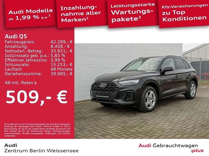 Mythosschwarz metallic Gebraucht 2021 Audi Q5 Ambiente SUV | 42.289 € (Teuer) - Bild 1/4
