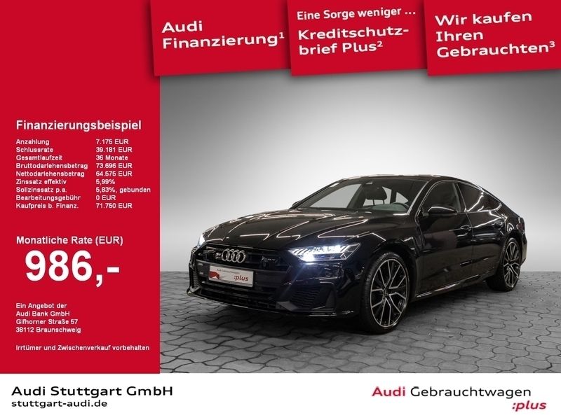 Schwarz Gebraucht 2022 Audi S7 Sportback Ambiente Kleinwagen | 71.750 € - Bild 1/2