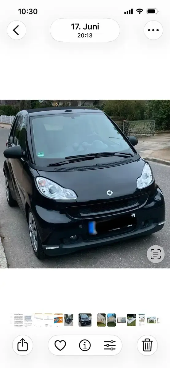 Gebraucht Smart ForTwo Cabrio 71 PS (52 kW) 2010 Schwarz Cabrio