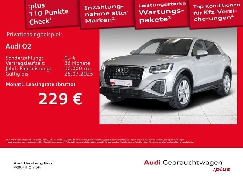 N8 tausilber metallic Gebraucht 2024 Audi Q2 S-Line SUV | 32.210 € (Etwas zu teuer) - Bild 1/3