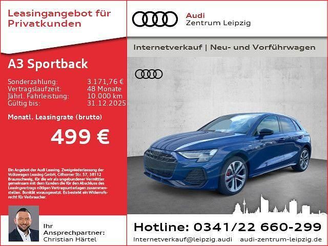 Ascariblau metallic Gebraucht 2025 Audi A3 Sportback e-tron S-Line Kleinwagen | 45.950 € - Bild 1/2