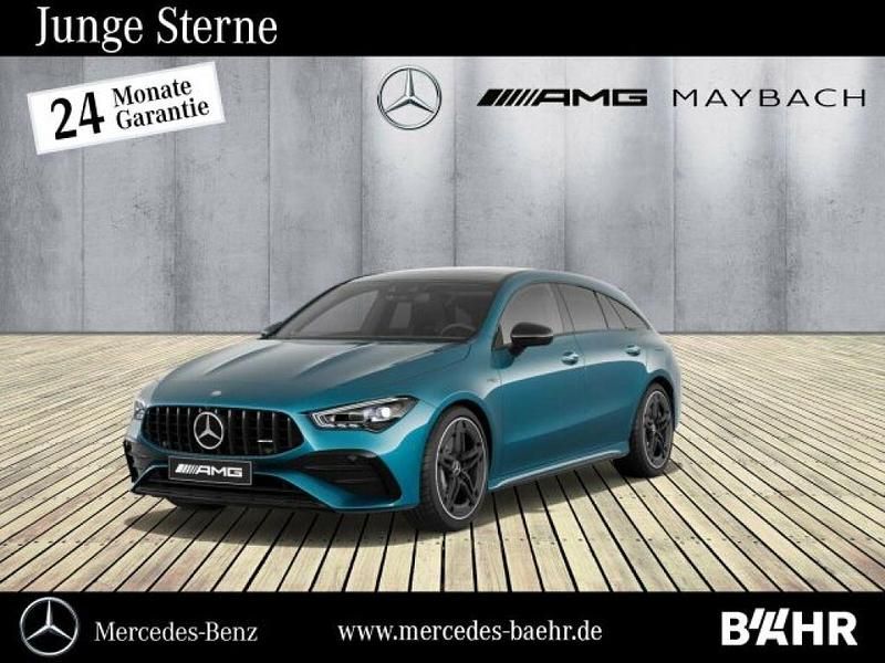 Lack hyperblau Gebraucht 2024 Mercedes CLA35 AMG Premium Plus Kombi | 42.750 € (Fairer Preis) - Bild 1/4