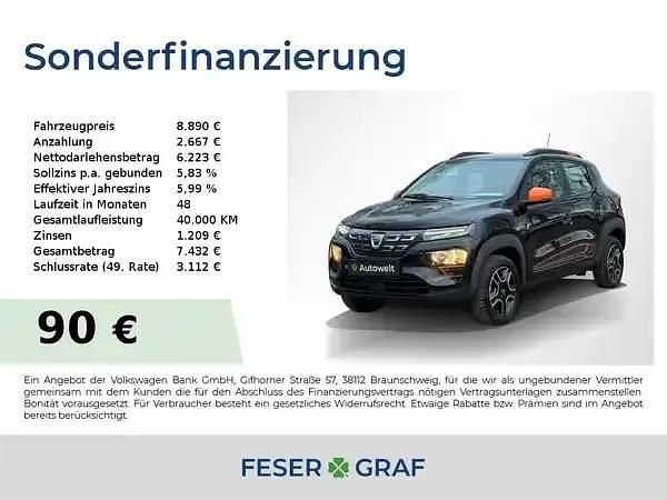 Astralschwarz Gebraucht 2022 Dacia Spring Kleinwagen | 8.890 € (Superpreis) - Bild 1/4