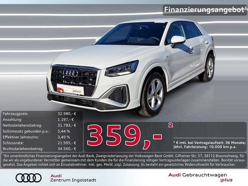 Weiß metallic Gebraucht 2025 Audi Q2 Ambiente SUV | 32.980 € (Fairer Preis) - Bild 1/3