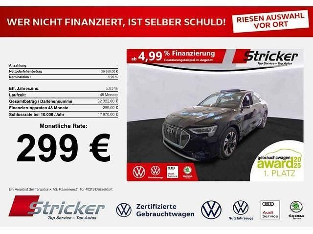 Brillantschwarz Gebraucht 2022 Audi e-tron S-Line SUV | 29.950 € (Superpreis) - Bild 1/3