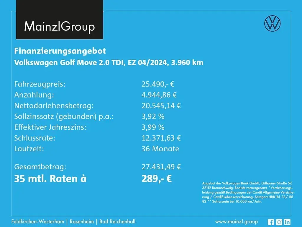 Gebraucht VW Golf VIII Move 116 PS (85 kW) 2024 Uranograu Limousine