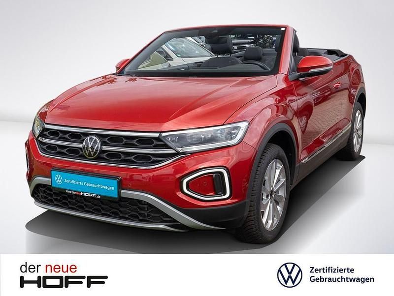 Kings red metallic Gebraucht 2024 VW T-Roc Cabriolet Style Cabrio | 26.475 € (Superpreis) - Bild 1/4