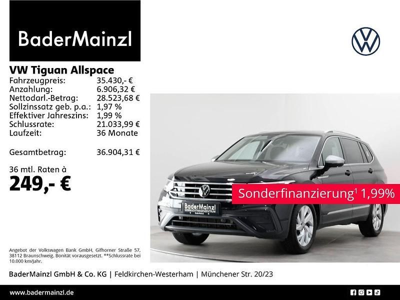 Deep black perleffekt (metallic) Gebraucht 2024 VW Tiguan Allspace Life SUV | 35.430 € (Superpreis) - Bild 1/3