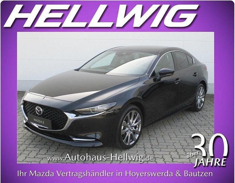Arctic white Neu 2026 Mazda 3 Exclusive Limousine | 27.880 € - Bild 1/4