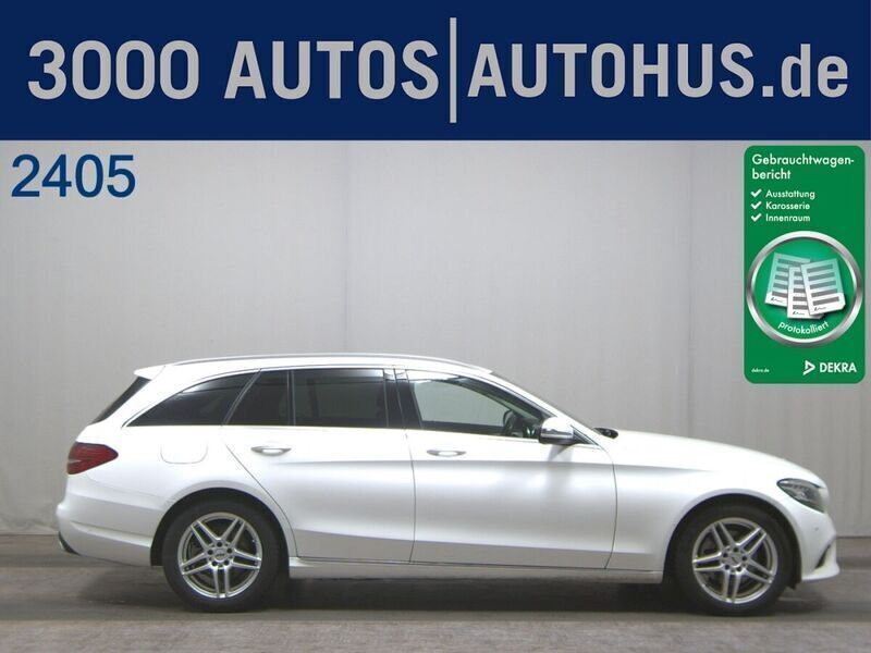 Weiss Gebraucht 2019 Mercedes C220 Avantgarde Kombi | 11.990 € - Bild 1/4