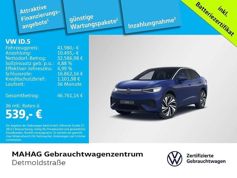 Blue dusk metallic Gebraucht 2025 VW ID.5 Pro Performance SUV | 41.980 € - Bild 1/2