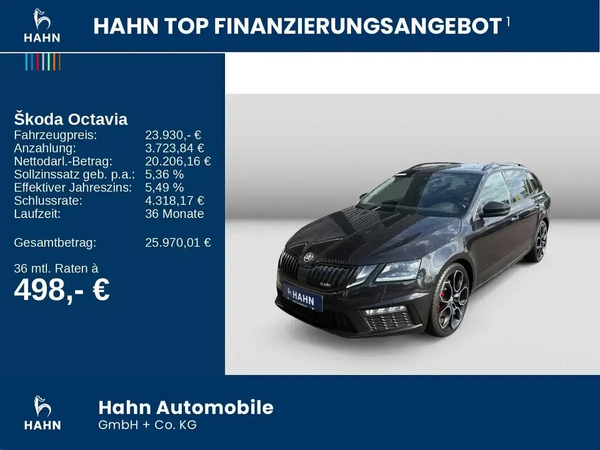 Gebraucht Skoda Octavia RS 184 PS (135 kW) 2020 Schwarzmagic perleffekt Kombi