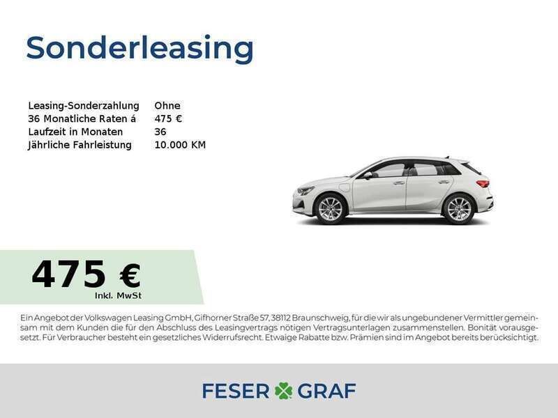 Arkonaweiß Neu 2025 Audi A3 Advanced Plus Limousine | 38.218 € (Etwas zu teuer) - Bild 1/3