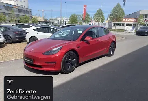 Brugt Tesla Model 3 Long Range RWD 208 kW (283 HK) 2021 Rød Sedan