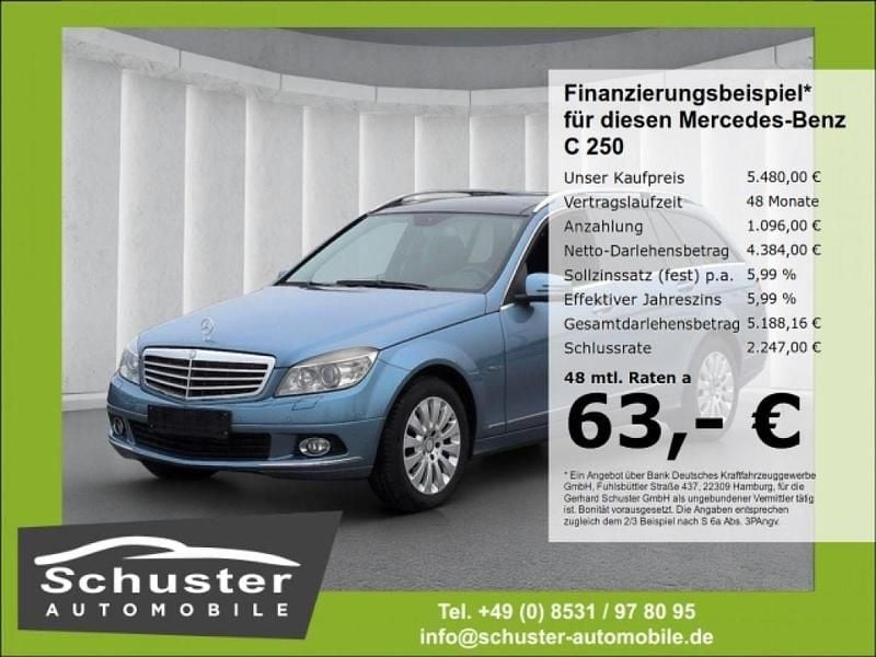 Gebraucht Mercedes C250 204 PS (150 kW) 2010 Hellblau met. Kombi