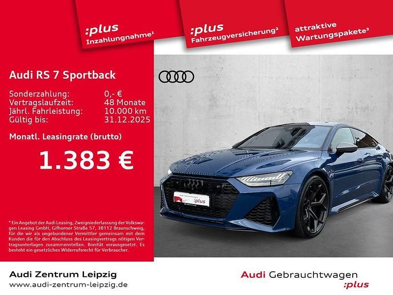 Blau Gebraucht 2024 Audi RS7 Sportback Sport Kleinwagen | 118.880 € (Fairer Preis) - Bild 1/3