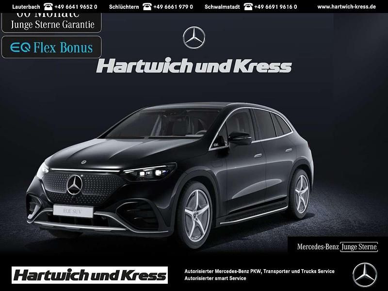 Obsidianschwarz lack Gebraucht 2023 Mercedes EQE300 AMG Line Premium Plus SUV | 58.490 € (Fairer Preis) - Bild 1/4
