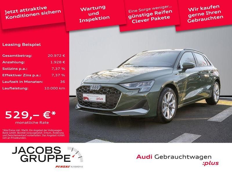 Distriktgrün metallic Gebraucht 2024 Audi A3 Advanced Plus Limousine | 30.880 € (Superpreis) - Bild 1/4
