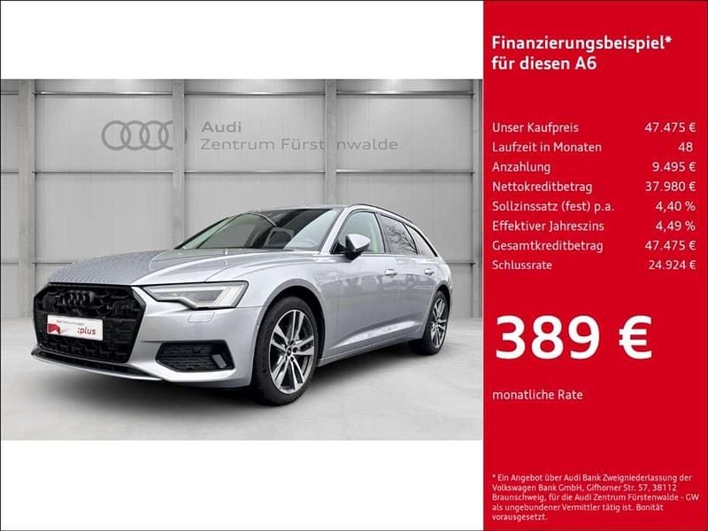 Silber Gebraucht 2023 Audi A6 Advanced Kombi | 47.475 € (Etwas zu teuer) - Bild 1/4