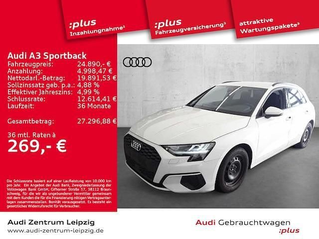 Gebraucht Audi A3 Business 150 PS (110 kW) 2022 Gletscherweiß metallic Limousine